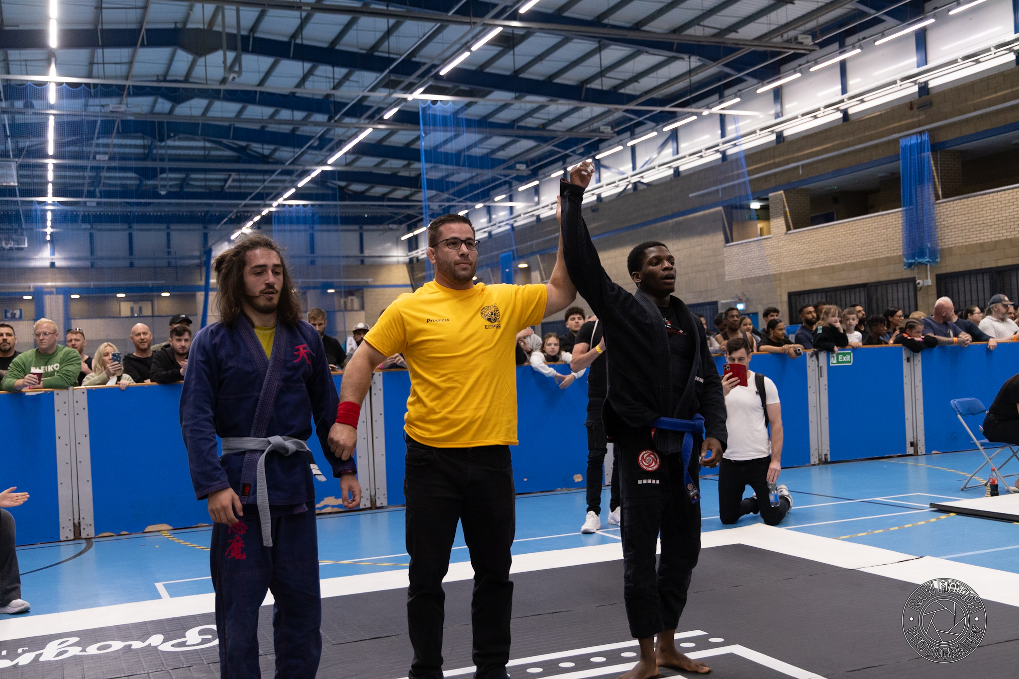 Hand raised after a BJJ fight